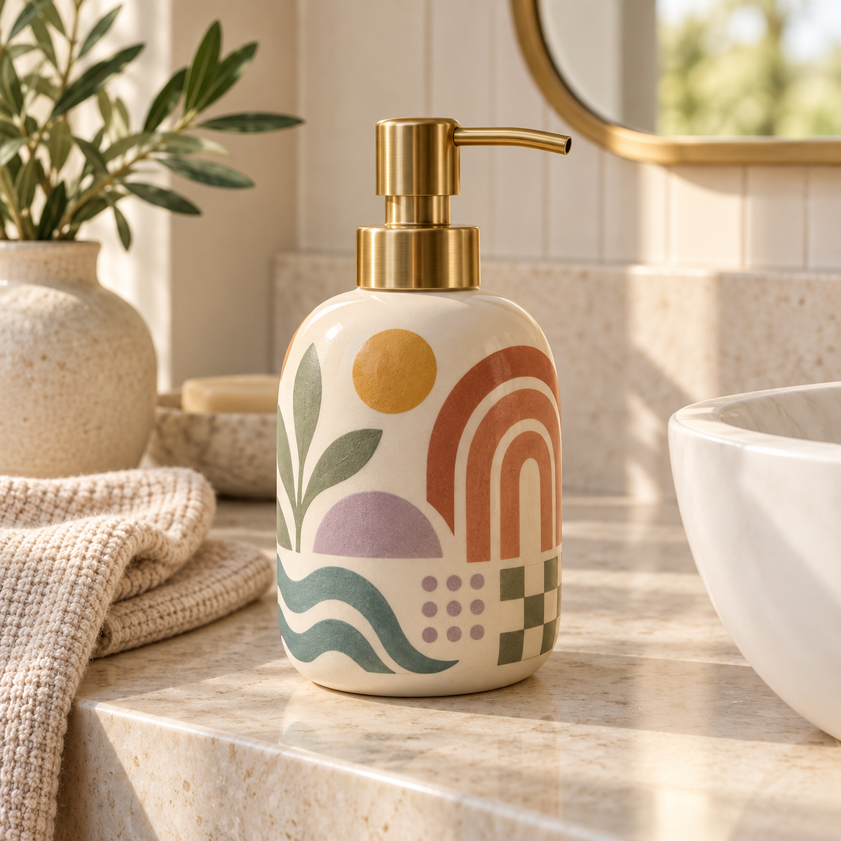 Livaral Artful Ceramic Liquid Soap Dispenser, view 1