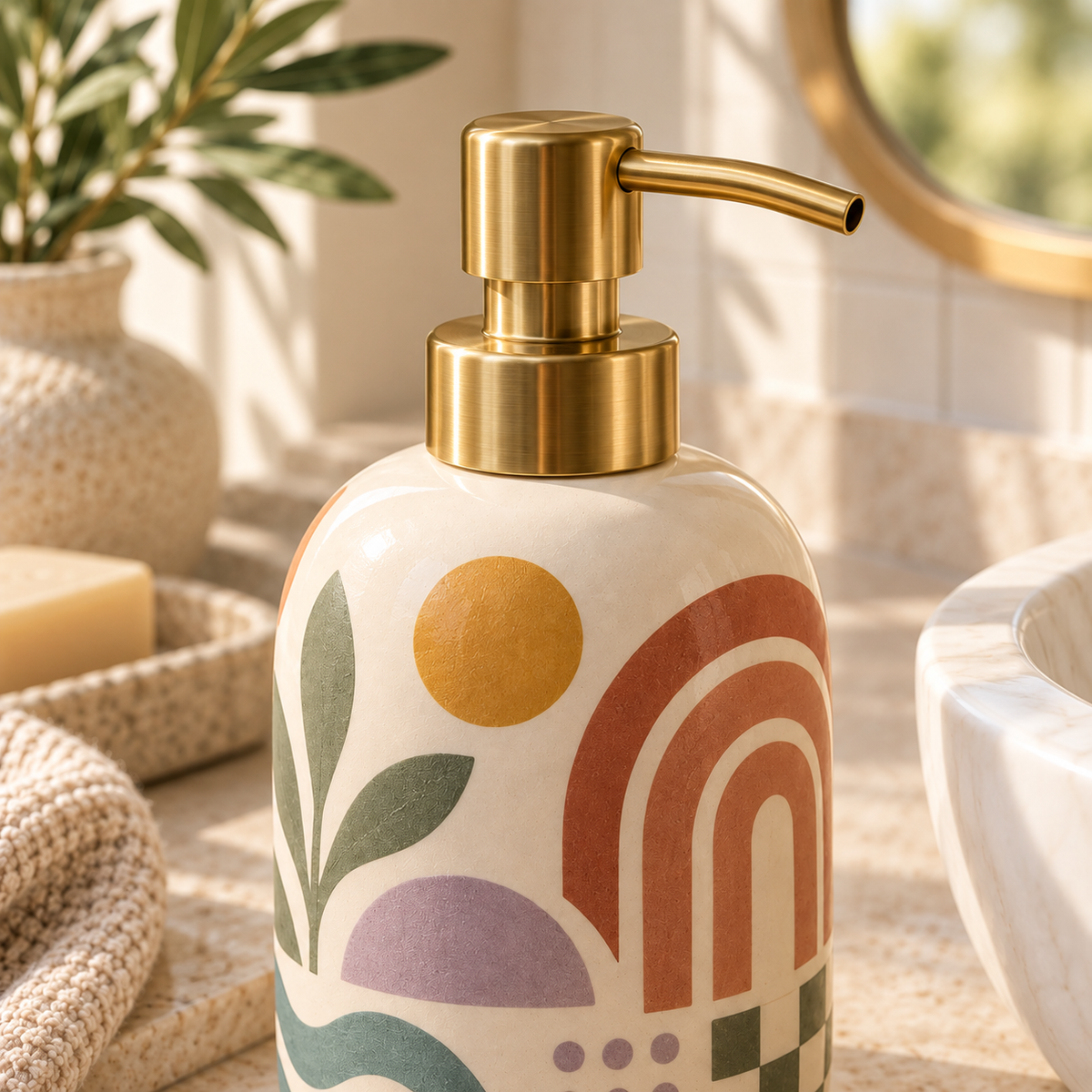 Livaral Artful Ceramic Liquid Soap Dispenser, view 3
